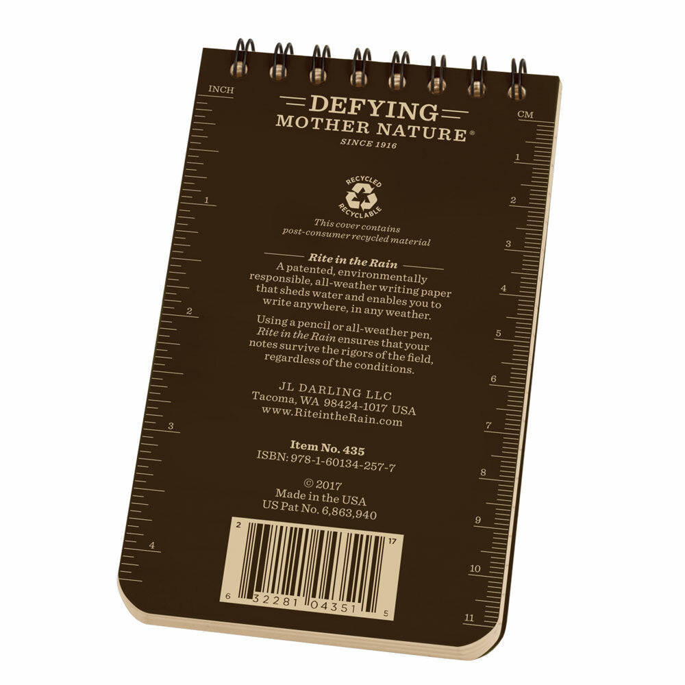  If you are looking for a durable, waterproof, near-indestructible field notebook, then look no further. 