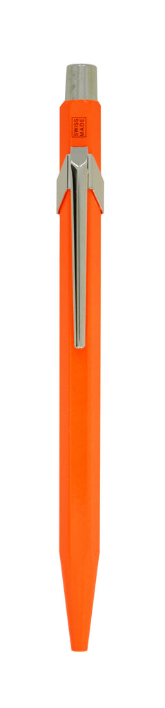 Caran d'Ache 849 Metal Collection Ballpoint Pen in Fluorescent Orange -  Goldspot Pens