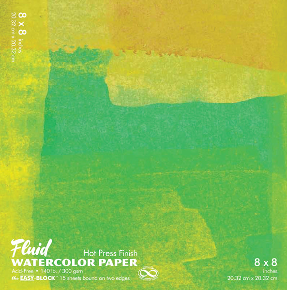 Fluid Watercolor Easy-Block 140lb Hot Press 4x6