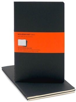 Moleskine Cahiers Lined Notebook Set- Black Large