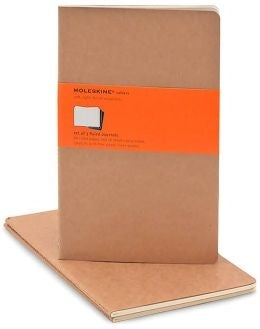 Moleskine Cahiers Lined Notebook Set- Kraft Large