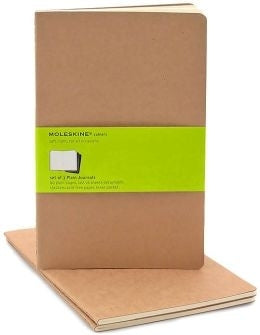 Moleskine Cahiers Plain Notebook Set- Kraft Large
