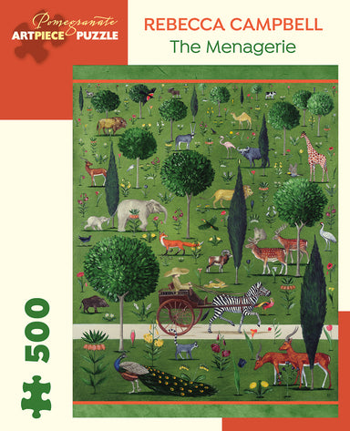 Take a carriage ride through Rebecca Campbell’s Menagerie, and you’ll find jungle animals portrayed in a style reminiscent of Indian miniatures and medieval tapestries. 