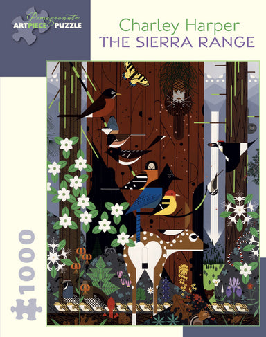 Pomegranate Charley Harper "The Sierra Range" 1000 Piece Puzzle, from one of the many works of art by the American artist Charley Harper.
