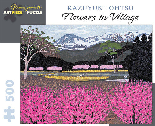 Kazuyuki Ohtsu "Flowers in Village" 500-Piece Jigsaw Puzzle