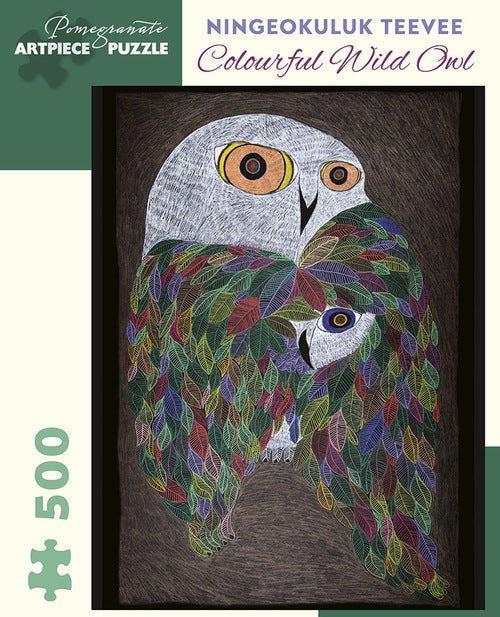Ningeokuluk Teevee Colourful Wild Owl 500-Piece Jigsaw Puzzle