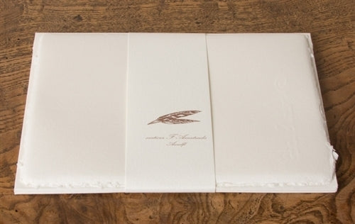 This fine stationary is made of paper from Amalfi, Italy, one of the oldest and most celebrated papermaking centers in Europe. 