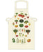 Who doesn't love Cavallini's selection of vintage imagery? The Vegetable Cotton Apron features a selection of colorful vintage images of garden vegetables, each labeled by name.