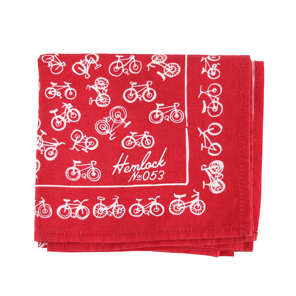 Hemlock Goods Bandana No. 053 Red Bikes
