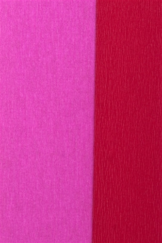 Crepe Paper - Double Sided Red and Pink - 100 mm- 12 sheets