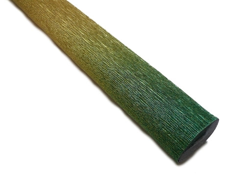 Heavyweight Crepe Paper- Metallic Nuanced Green and Gold