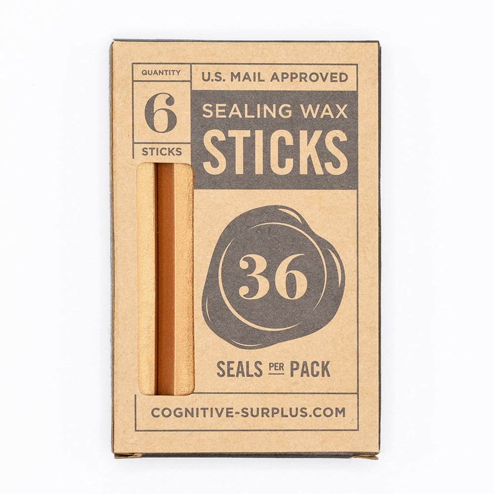 Sealing Wax Sticks- Package of Six Sticks in Copper Shimmer