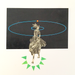 Collage - Revisioning Women's History class example  woman riding horse with planets orbiting