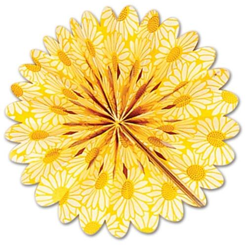 Handmade Lokta Paper Rosette- Yellow Daisy- 16 Inch