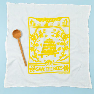 Kei & Molly Flour Sack Cotton Tea Towel- Bees and Hive