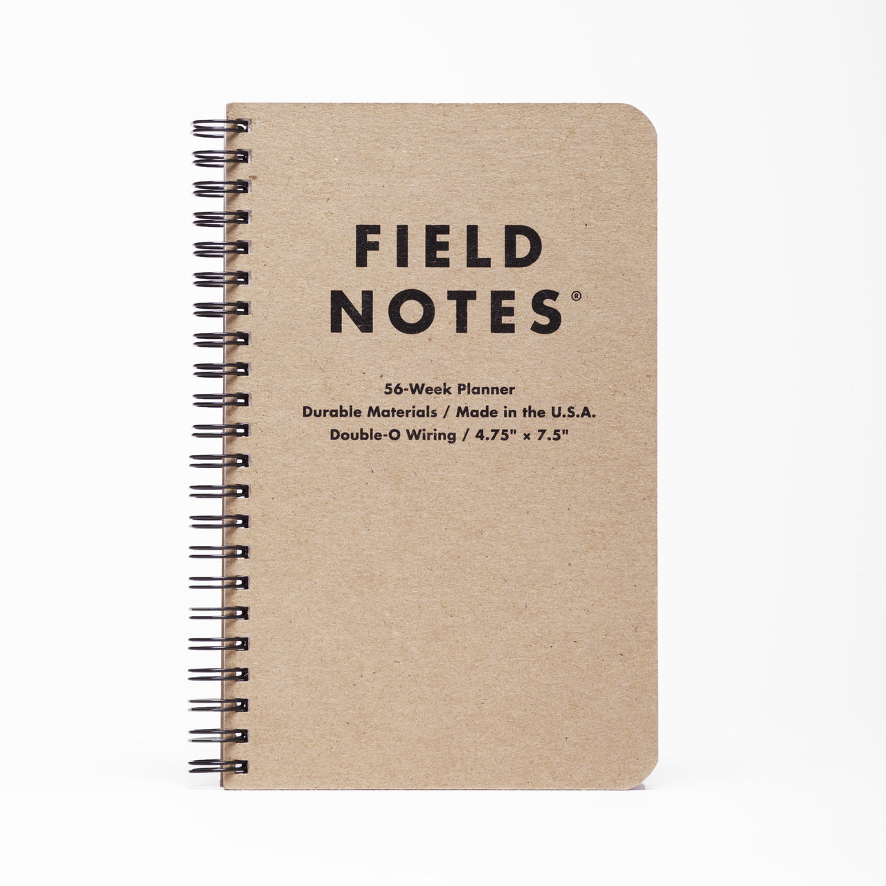 Field Notes Planner has your needs for time management covered. The size is 4-3/4 x 7-1/2, with 112 pages of Finch 70# text paper and a durable chipboard cover.