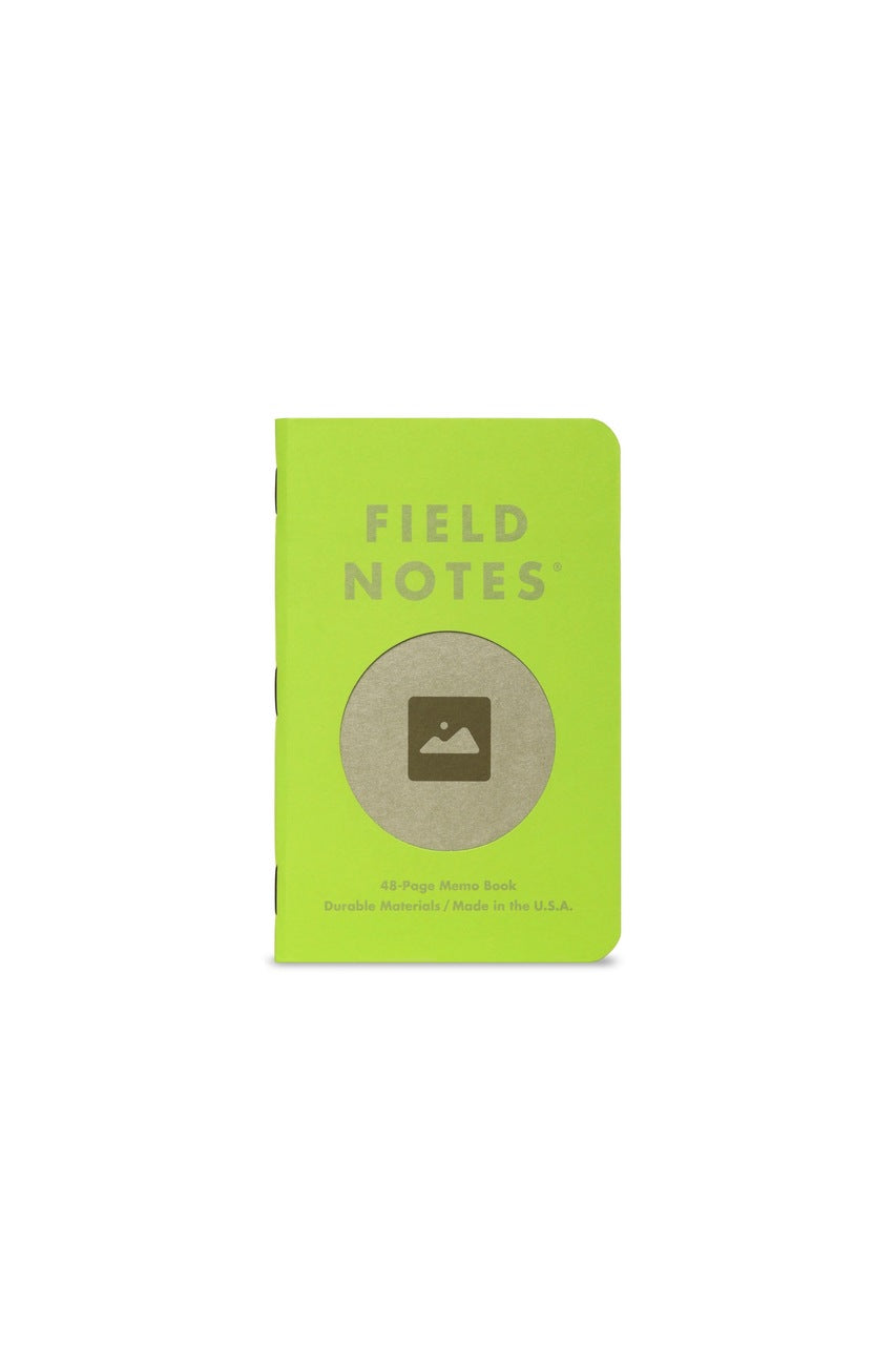 The Spring 2020 edition of Field Notes is called "Vignette", and allows you to personalise the covers of your Field Notes books. 