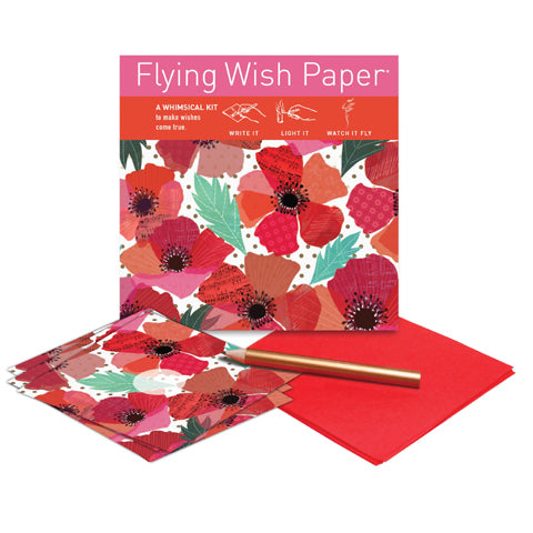 Flying Wish Paper- Poppies — Two Hands Paperie