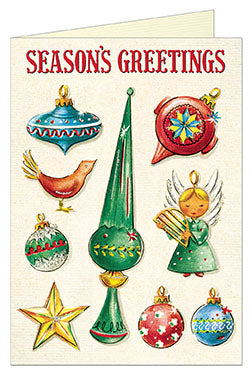 Christmas Ornaments Blank Single Holiday Card