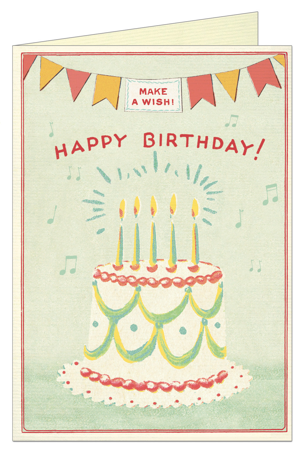 Happy birthday card design with cake Royalty Free Vector