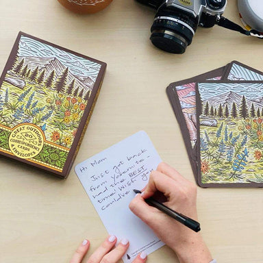 This stationery set captures the spirit of adventure and the immense beauty of the great outdoors!