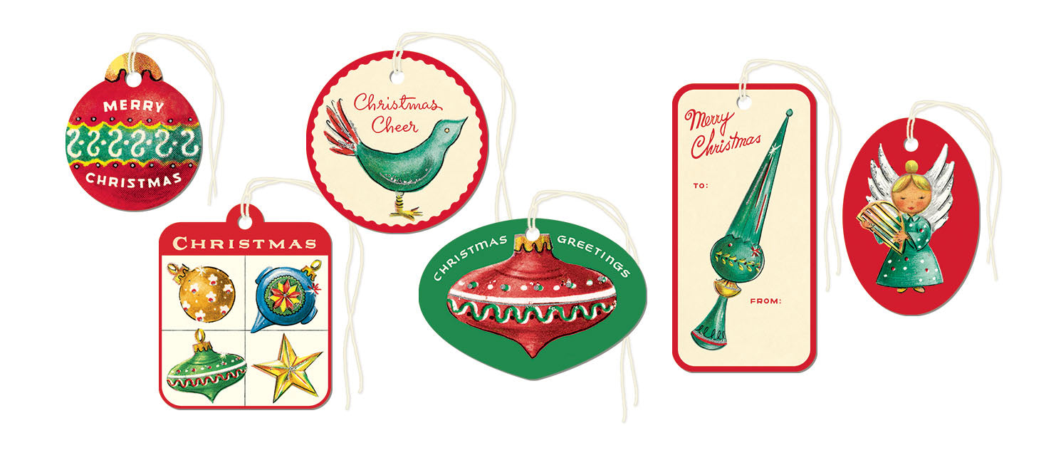 Cavallini & Co. Christmas Ornaments Glitter Gift Tags