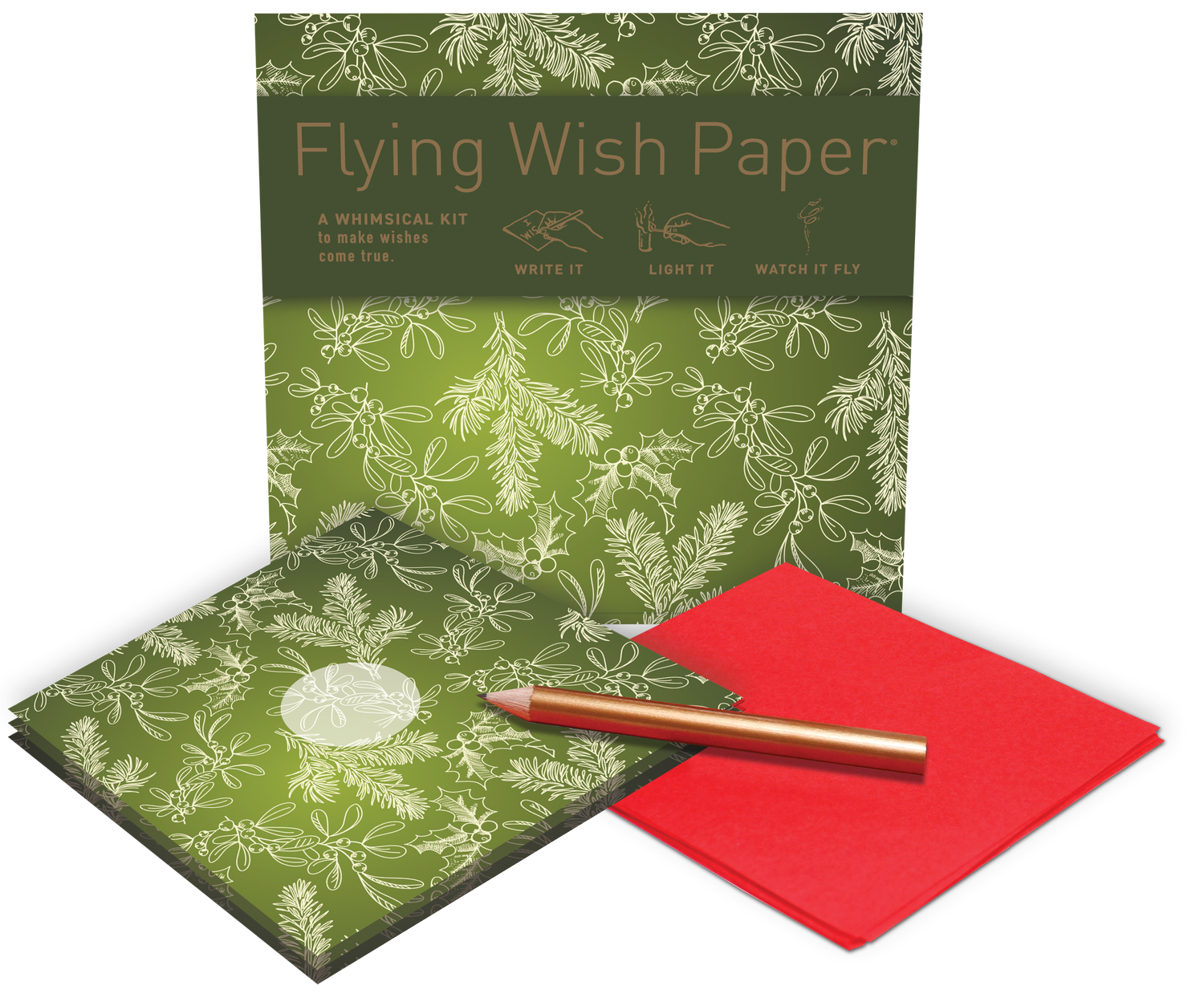 Flying Wish Paper- Green Holiday — Two Hands Paperie