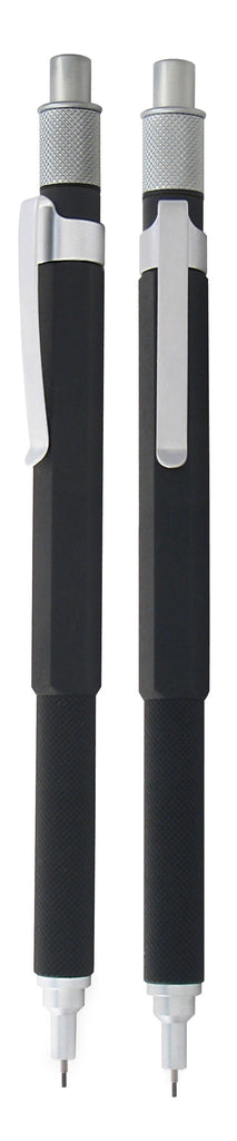 Retro 1951 Hexomatic Bleistift 0,7 Mm – Silber, Facettiertes Metall-Design, Inspiriert Von Rotring
