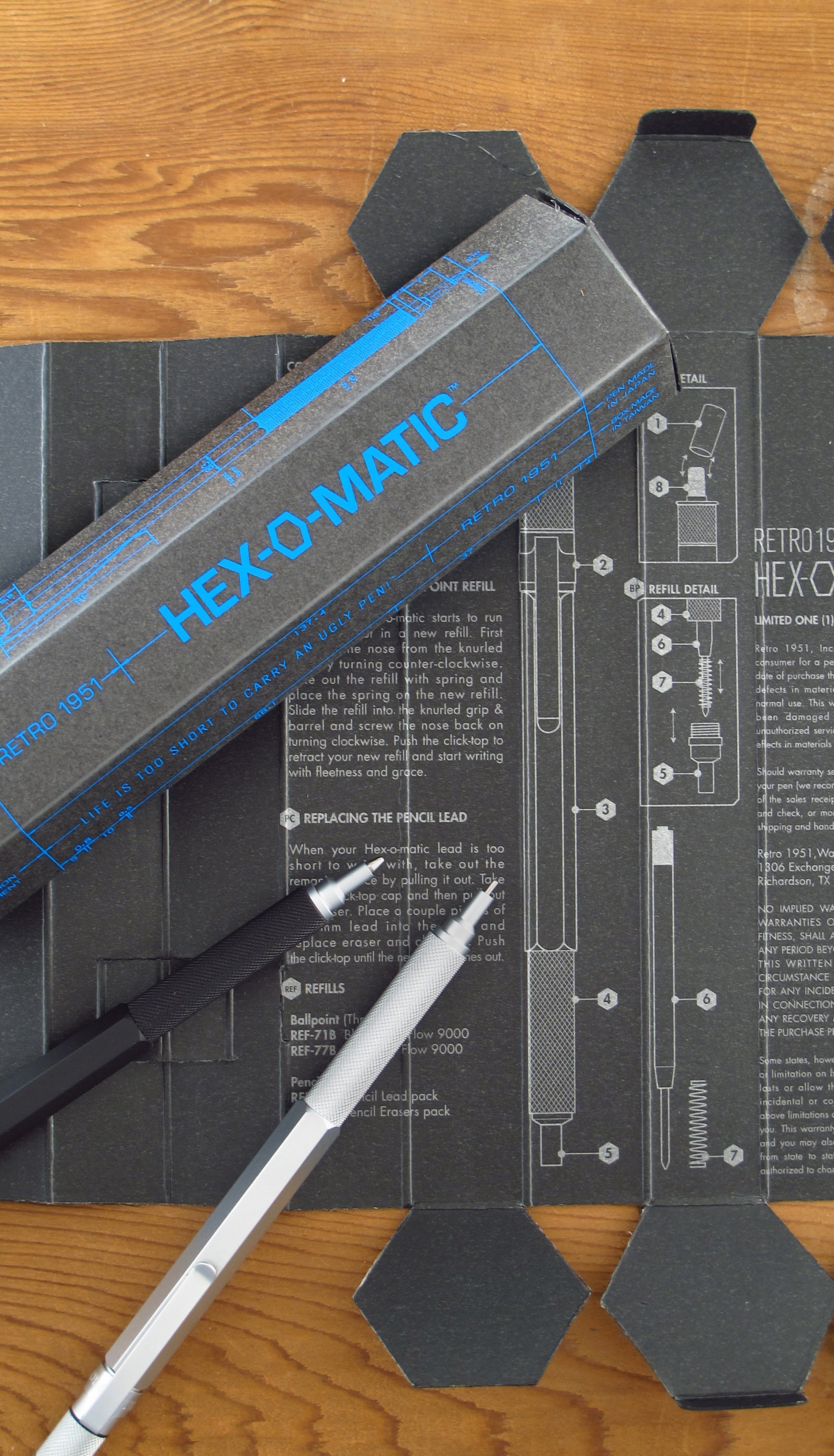 Retro 1951 Hex-o-matic .7 mm Mechanical Pencil