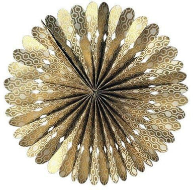 The Gold Honeycomb Rosette is made by hand in Nepal. 