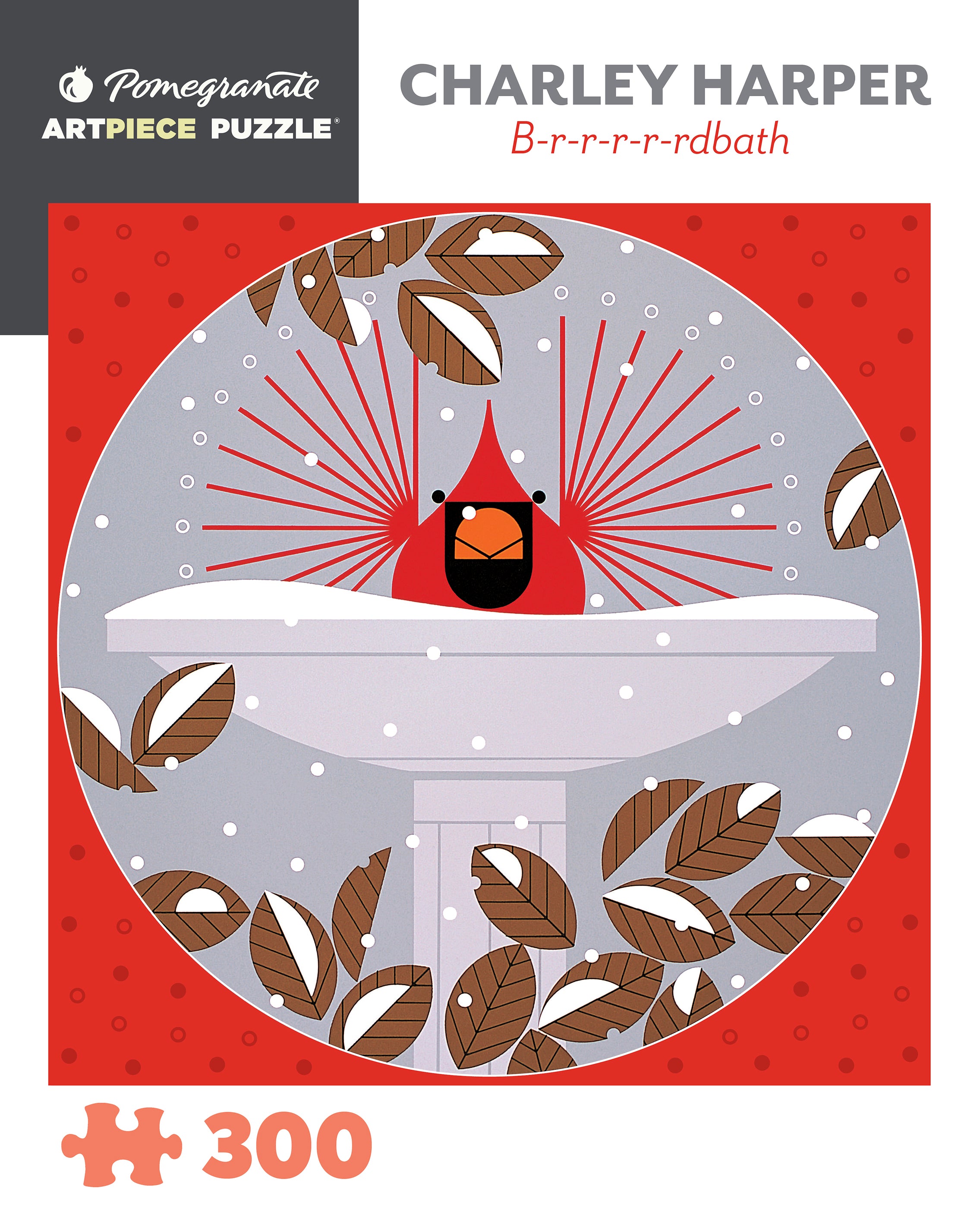 Charley Harper "Brrrrrdbath" 300-Piece Jigsaw Puzzle