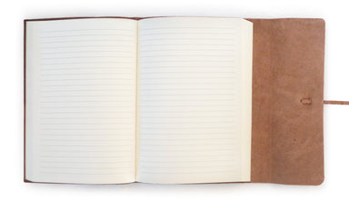 Cavallini & Co. Journalino Grande LINED Leather Journal- 6X8 inches- Brown