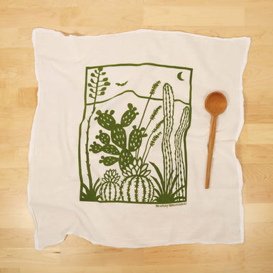 Kei & Molly Flour Sack Cotton Tea Towel- Cacti