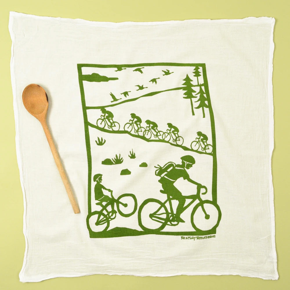 Kei & Molly Flour Sack Cotton Tea Towel- Bikes