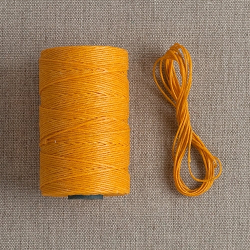 Waxed Linen Thread- Bright Autumn Yellow