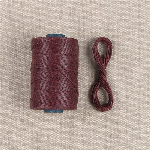 Waxed Linen Thread- Maroon — Two Hands Paperie