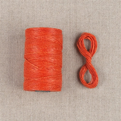 Waxed Linen Thread- Orange Crush