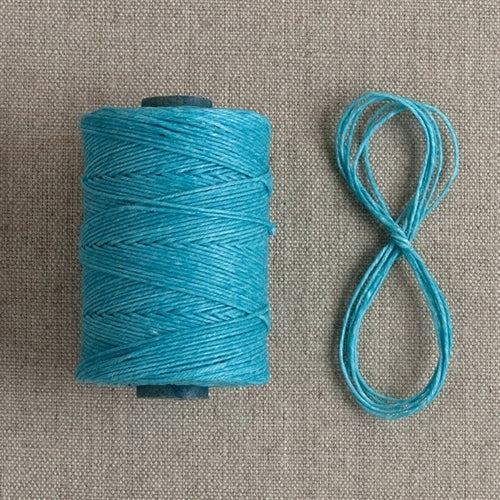 Turqoise Rinata Thread Waxed Linen Thread- Turquoise — Two Hands Paperie