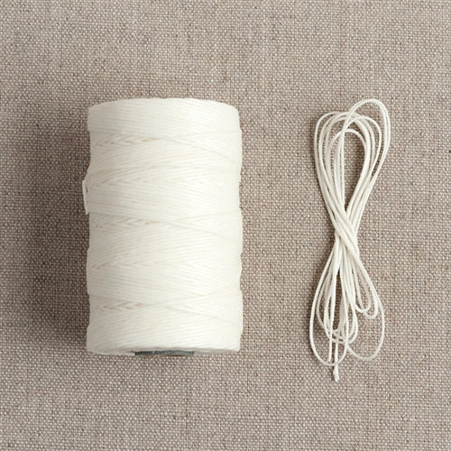 Waxed Linen Thread- White