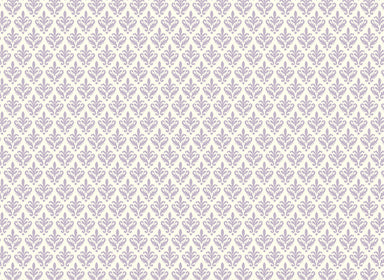 This Rossi 1931 Decorative Letterpress Paper features light purple Florentine lilies repeating across the page. 