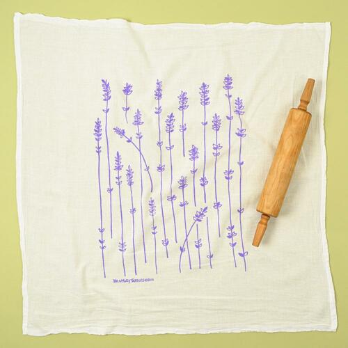 Kei & Molly Flour Sack Cotton Tea Towel- Lavender Sprigs