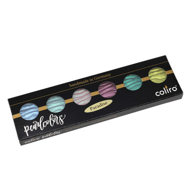 Coliro Pearlcolors Watercolors are handmade in Germany using natural mica to create a unique finish.  