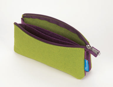 Itoya Profolio Midtown Pouch in Green/Purple- 5x9 inches