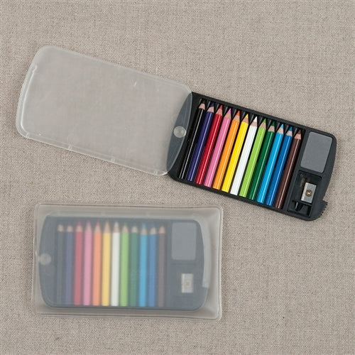Mini Colored Pencil Set With Case , Eraser and Sharpener — Two Hands Paperie