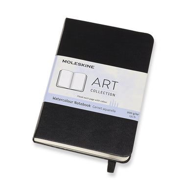 Pocket size Watercolor Notebook measures 3 1/2 inches by 5 1/2 inches (9 by 14 cm)- perfect for a traveler!