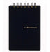 Mnemosyne Spiral Bound Pocket Memo Pad, A7 size notebook, 3x4.6 inches with blank paper. 