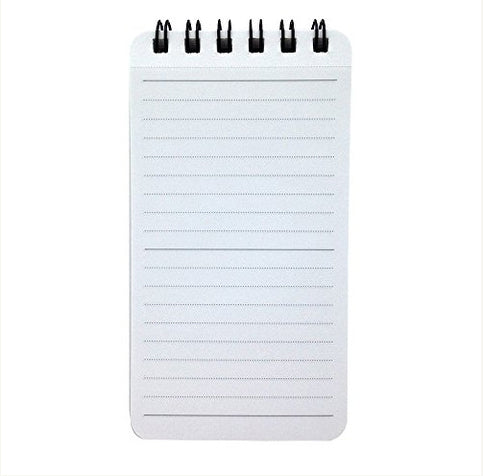 Mnemosyne Japanese spiral bound note pads feature durable, black plastic covers with rounded corners, bound with twin wire spiral binding. 