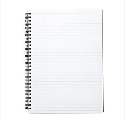 Maruman Mnemosyne Spiral Bound Notebook, A5 size notebook, 5.8x8.25 inches with lines spaced at 7mm intervals.  