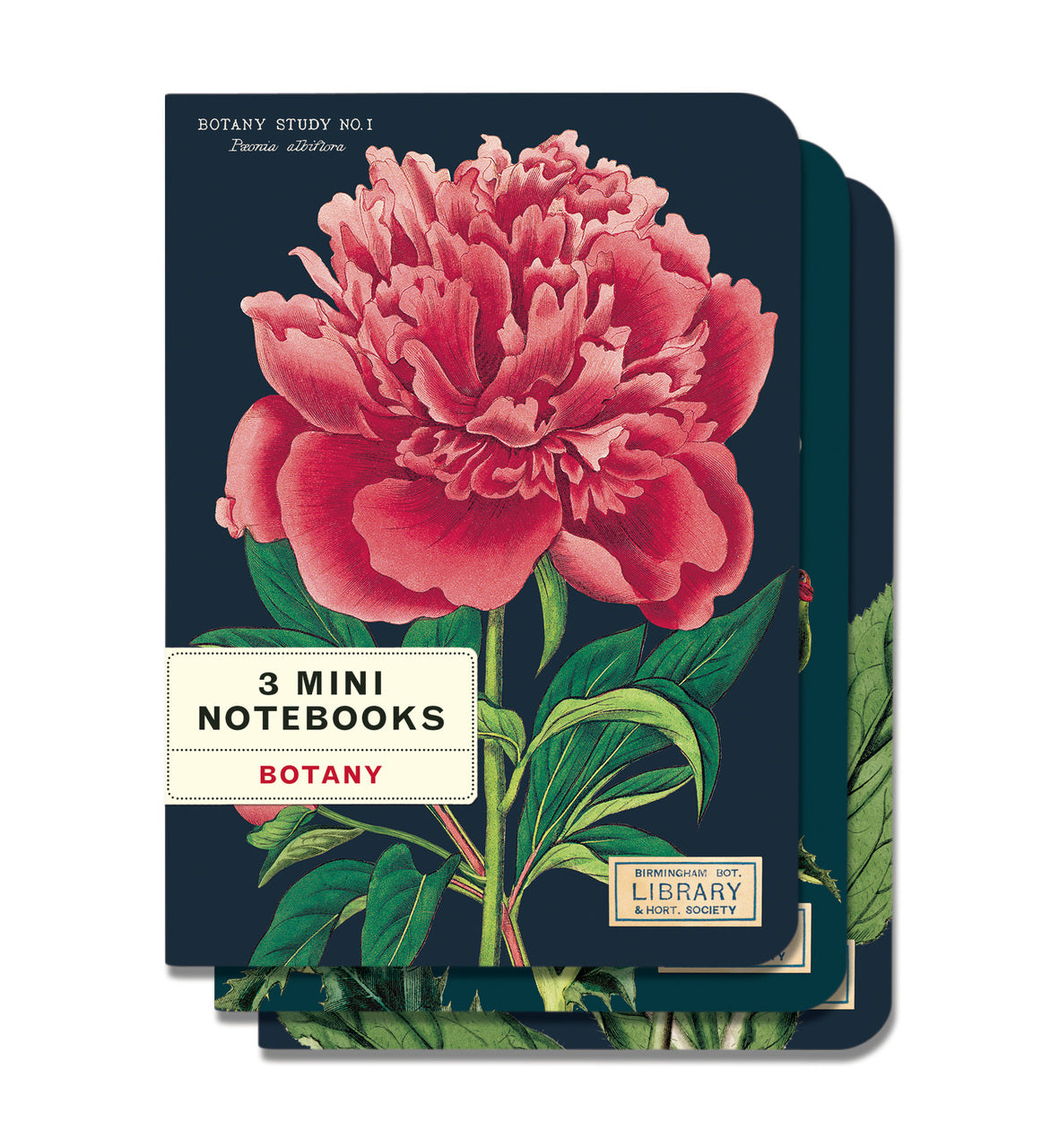 Bees & Honey Botany Mini Notebook set comes with three high quality notebooks featuring bright and colorful reproductions of vintage botanical images.