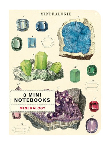  Each of the three notebooks features beautiful gems, crystals, and minerals. 